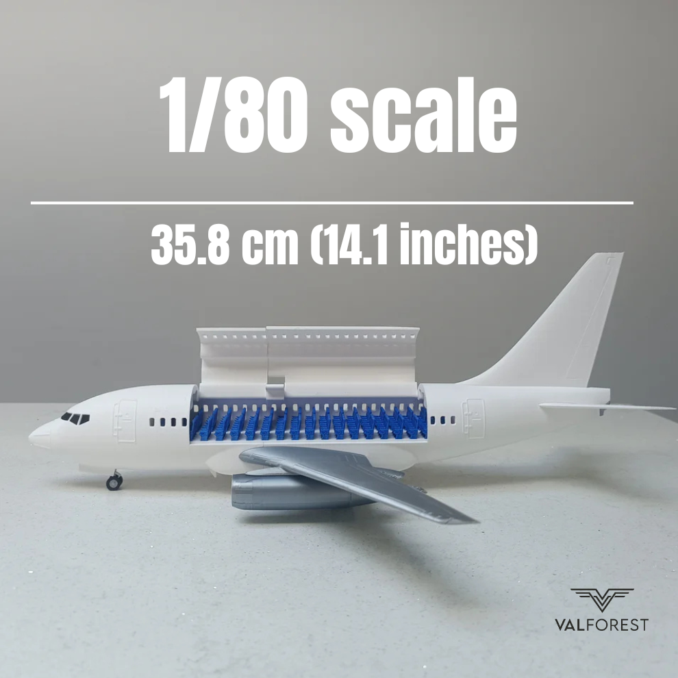 737-100 style aircraft model (1/80 scale)