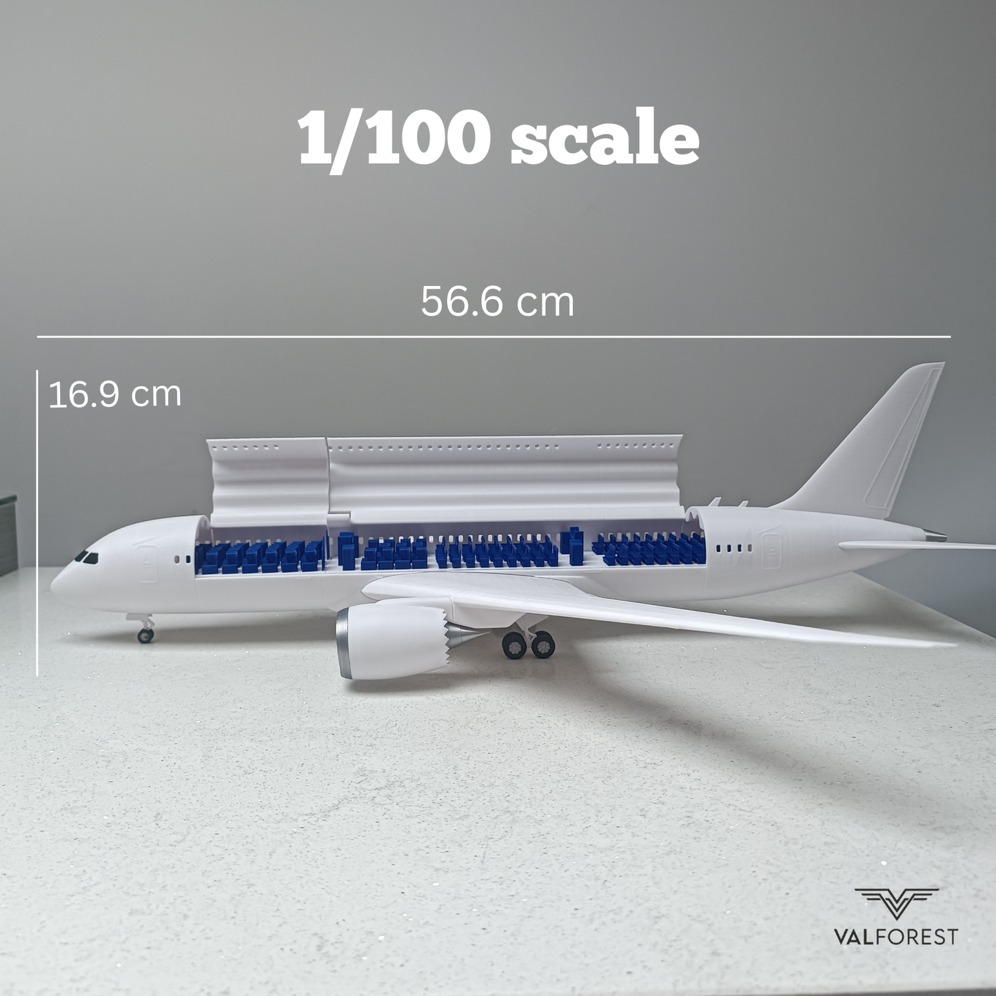 787-8 style aircraft model (1/100 scale)