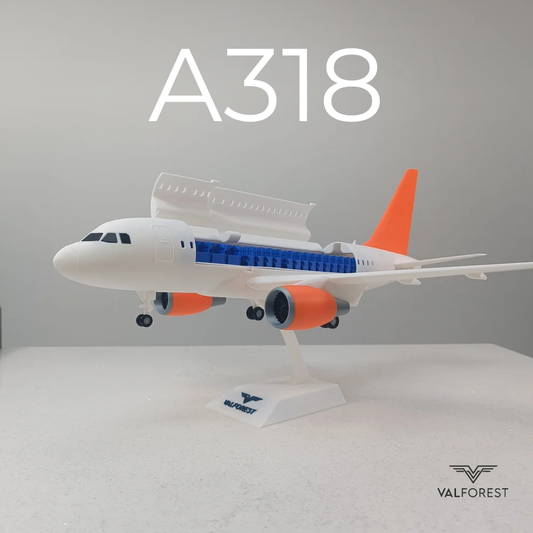 A318 style aircraft model (1/80 scale)