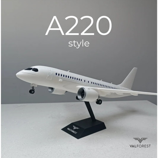 A220 style aircraft model (1/80 scale)
