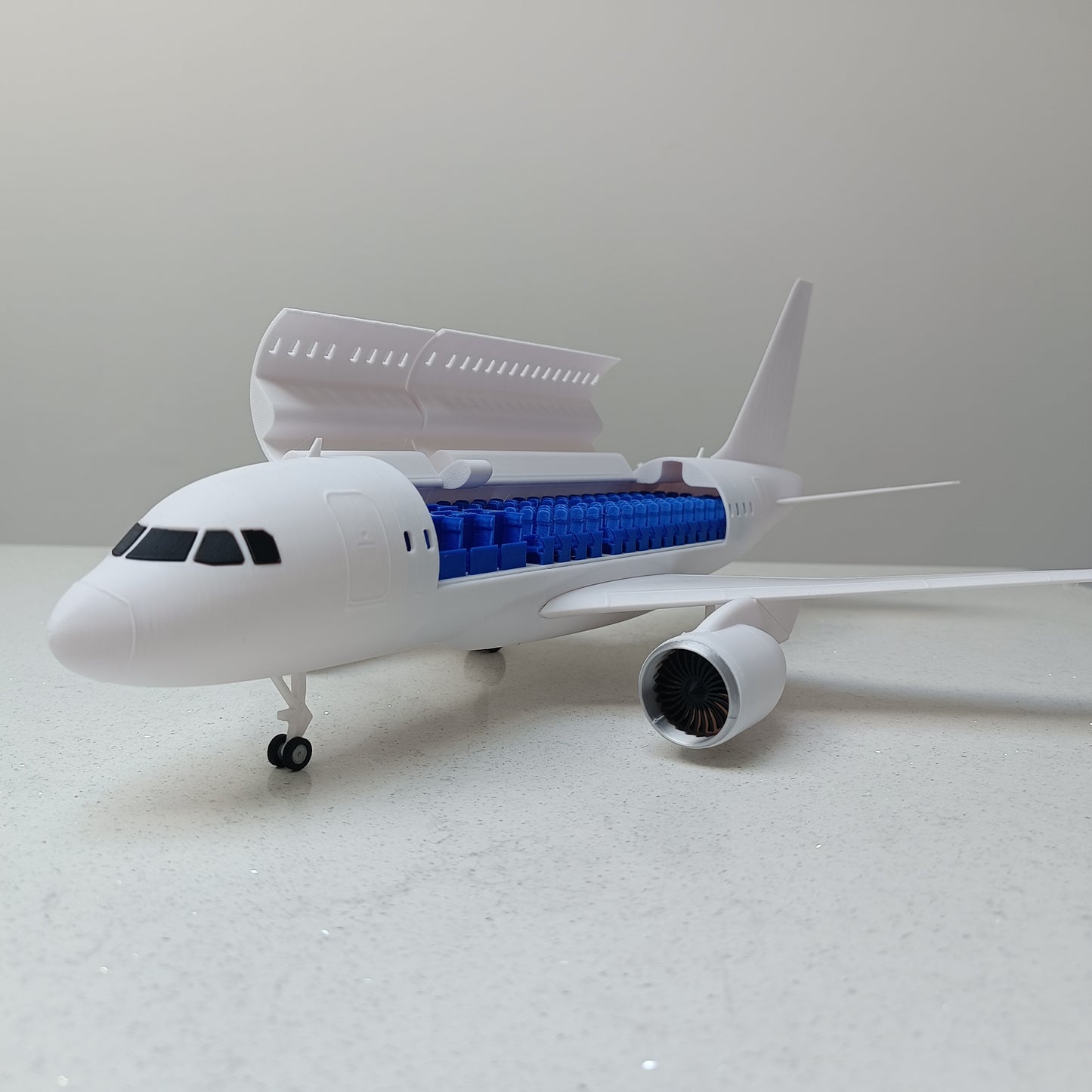 A318 style aircraft model (1/80 scale)