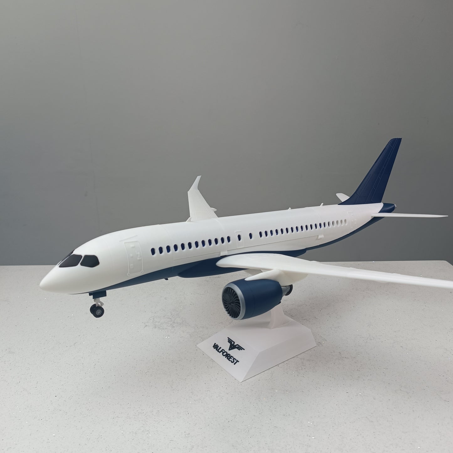 A220 style aircraft model (1/80 scale)