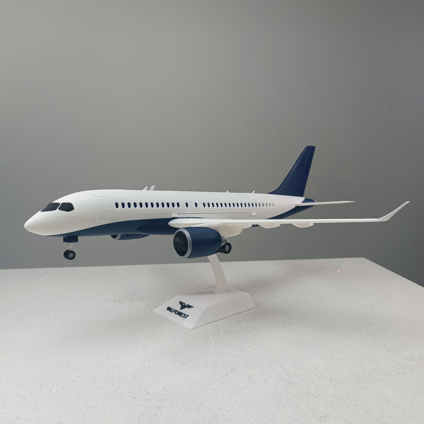 A220 style aircraft model (1/80 scale)