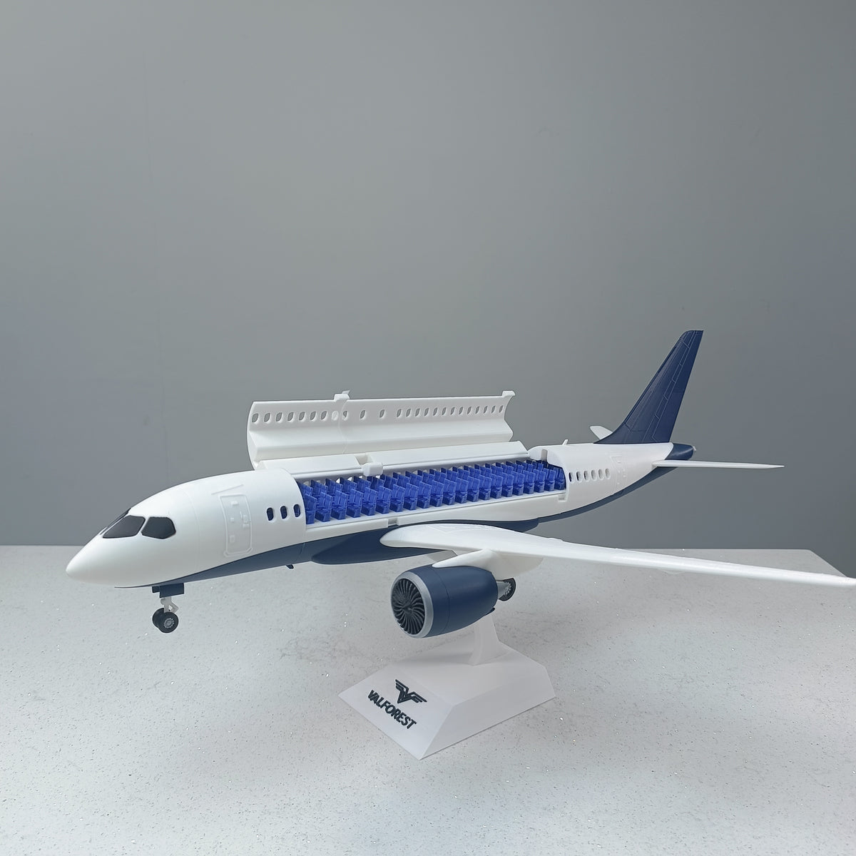 A220 style aircraft model (1/80 scale)