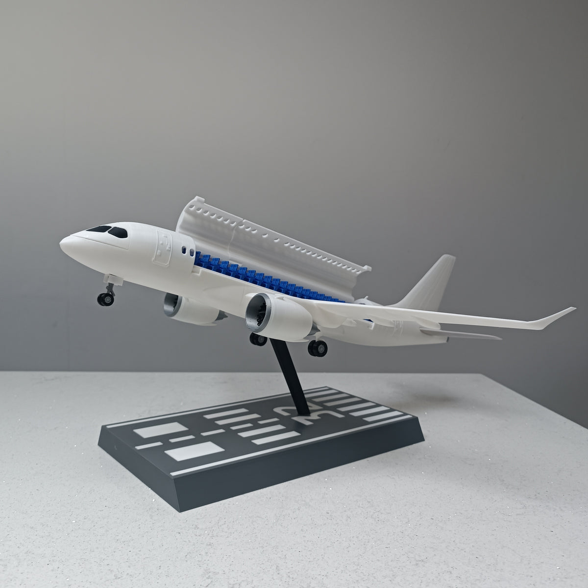A220 style aircraft model (1/80 scale)