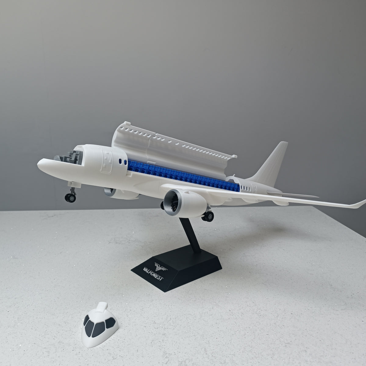 A220 style aircraft model (1/80 scale)