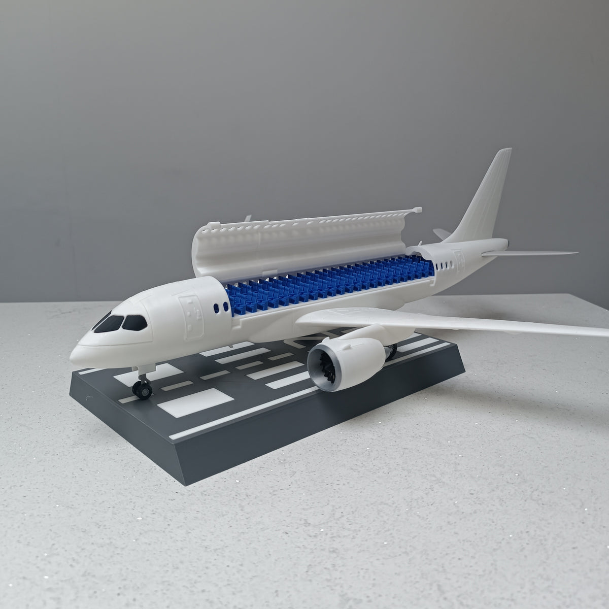 A220 style aircraft model (1/80 scale)