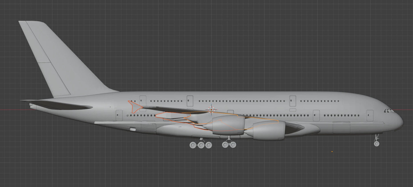 A380 stl files (not my model but one i got from fiverr)