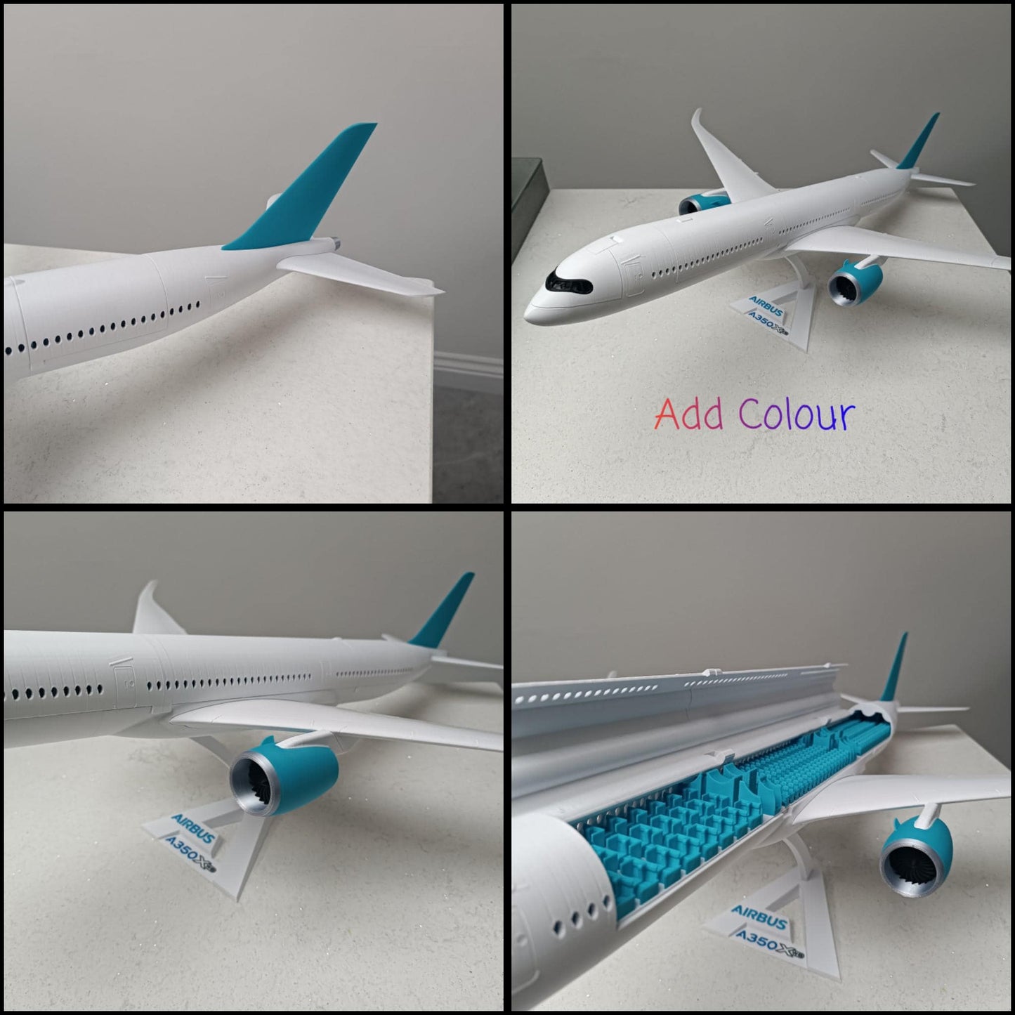 (A350-900 Style) – 3D Printed Wide-Body Jet Model – Aviation Display Gift for Pilots & Collectors