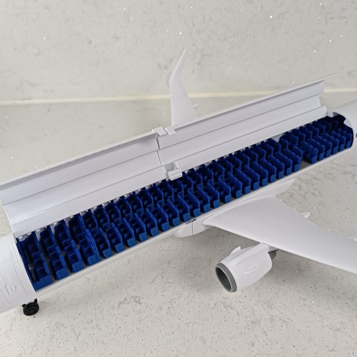 A321-Style 3D Printed Extended Narrow-Body Passenger Jet Model – Aviation Display Gift