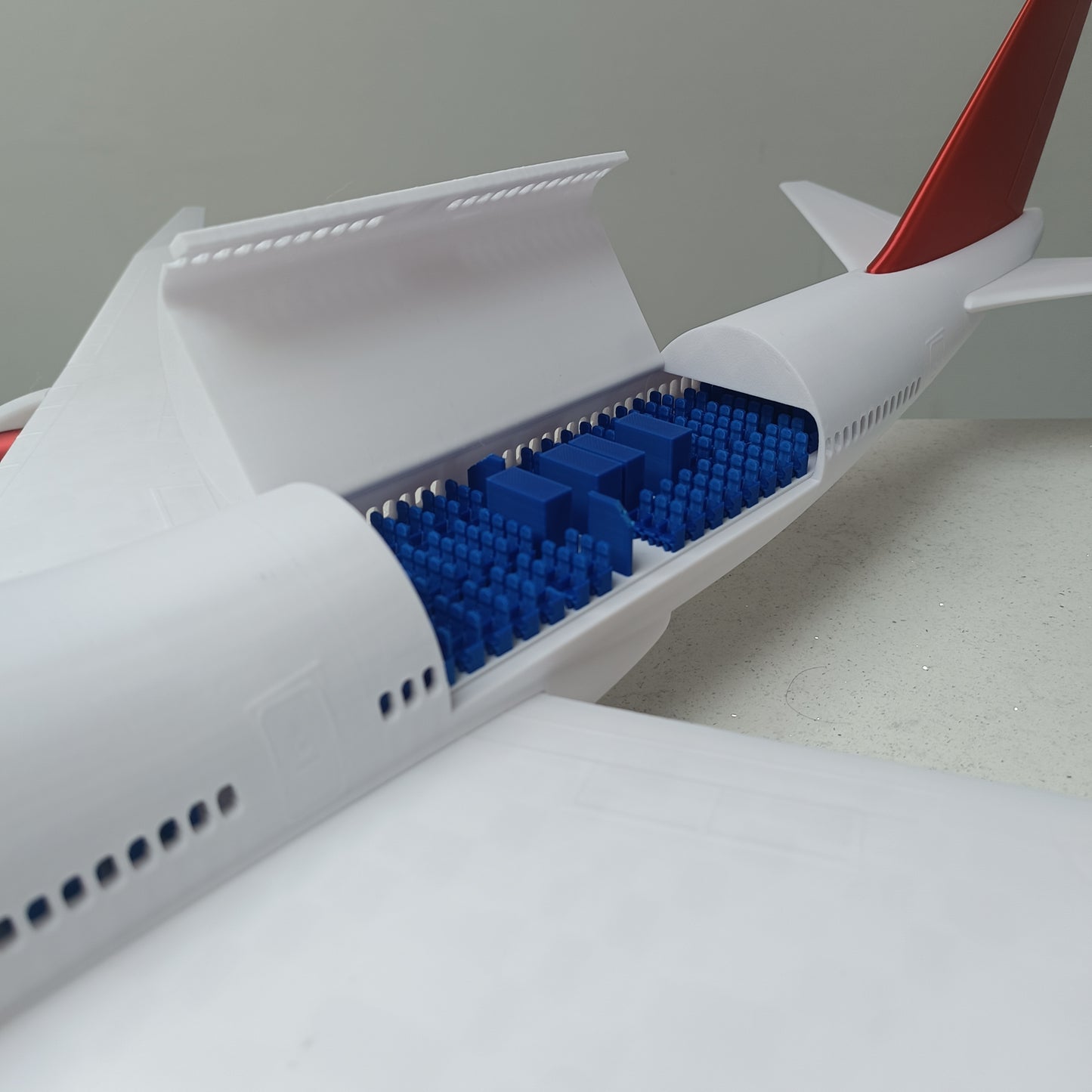 747 - 400 (1/100 scale) style aircraft model replica