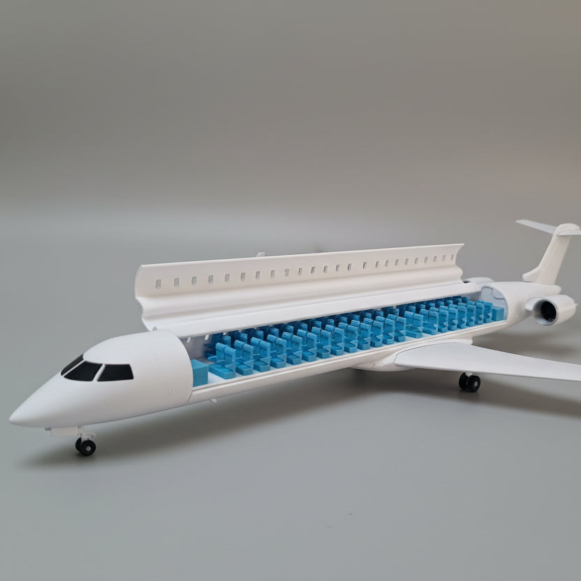 CRJ-900 style aircraft model replica (1/80 scale)