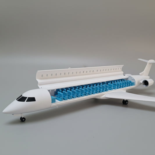 CRJ-900 style aircraft model replica (1/80 scale)