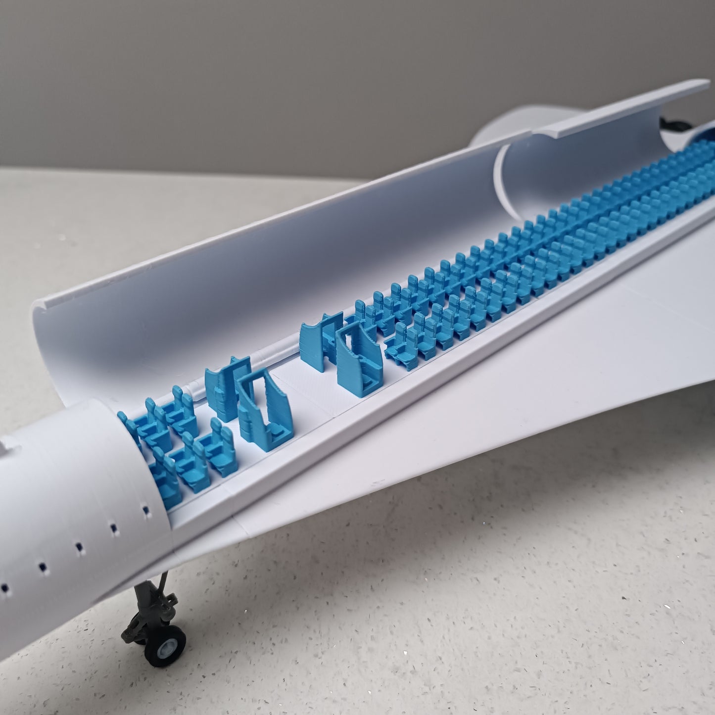 Concorde-Style 3D Printed Supersonic Passenger Jet Model – Aviation Display Gift
